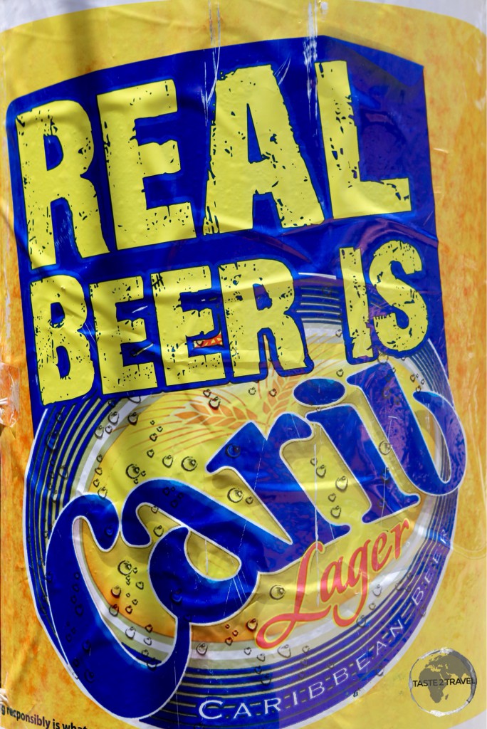 Beer promotion at Maracas Bay.