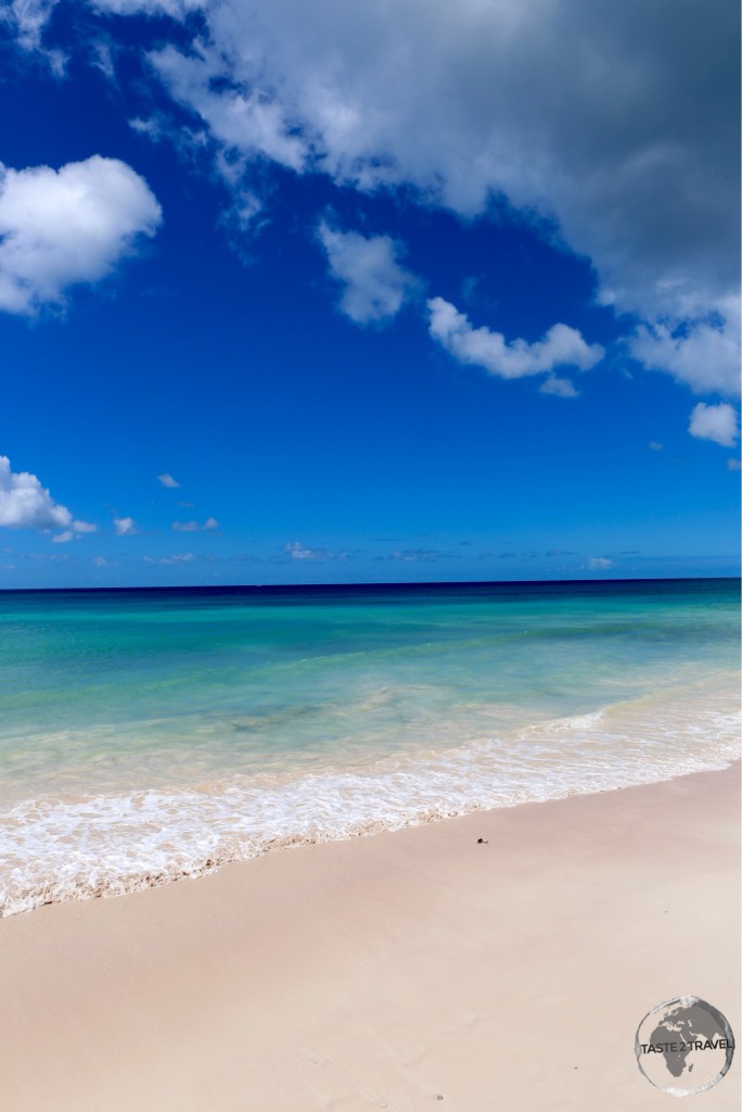Typical west coast beach on Barbados.