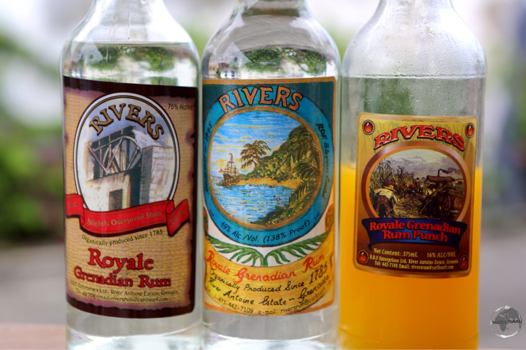 Products from the River Antoine rum distillery.