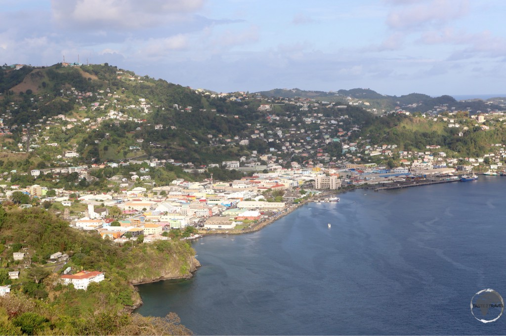 View of Kingstown from Fort Charlotte
