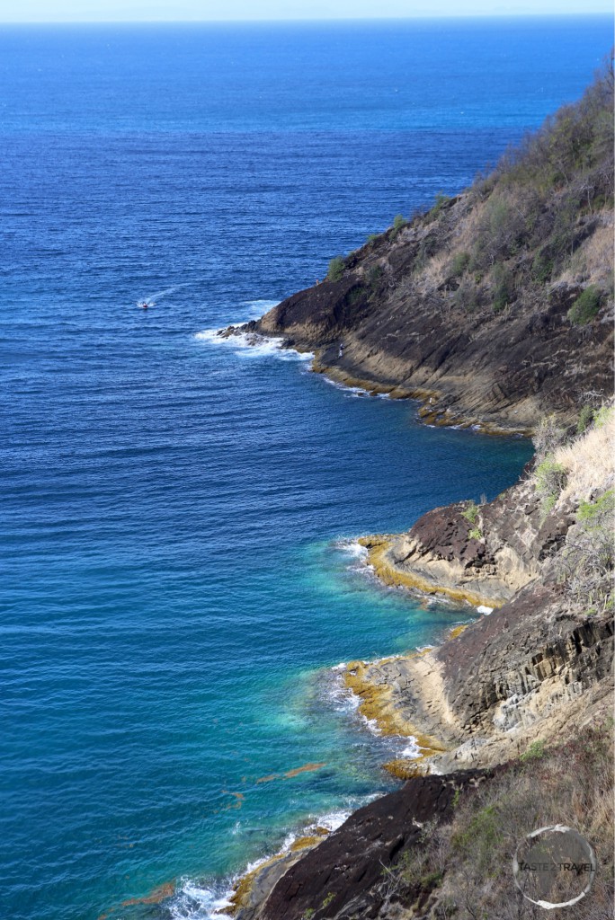 View of the north-west coast of St. Lucia from Fort Rodney.