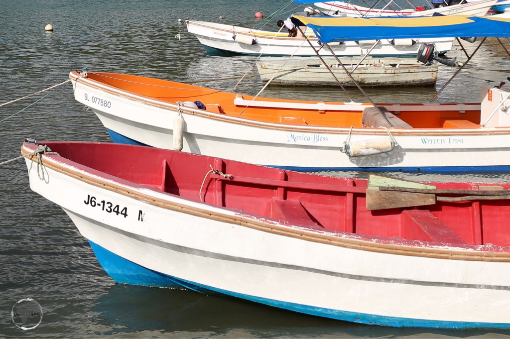 Boats in Marigot Bay.