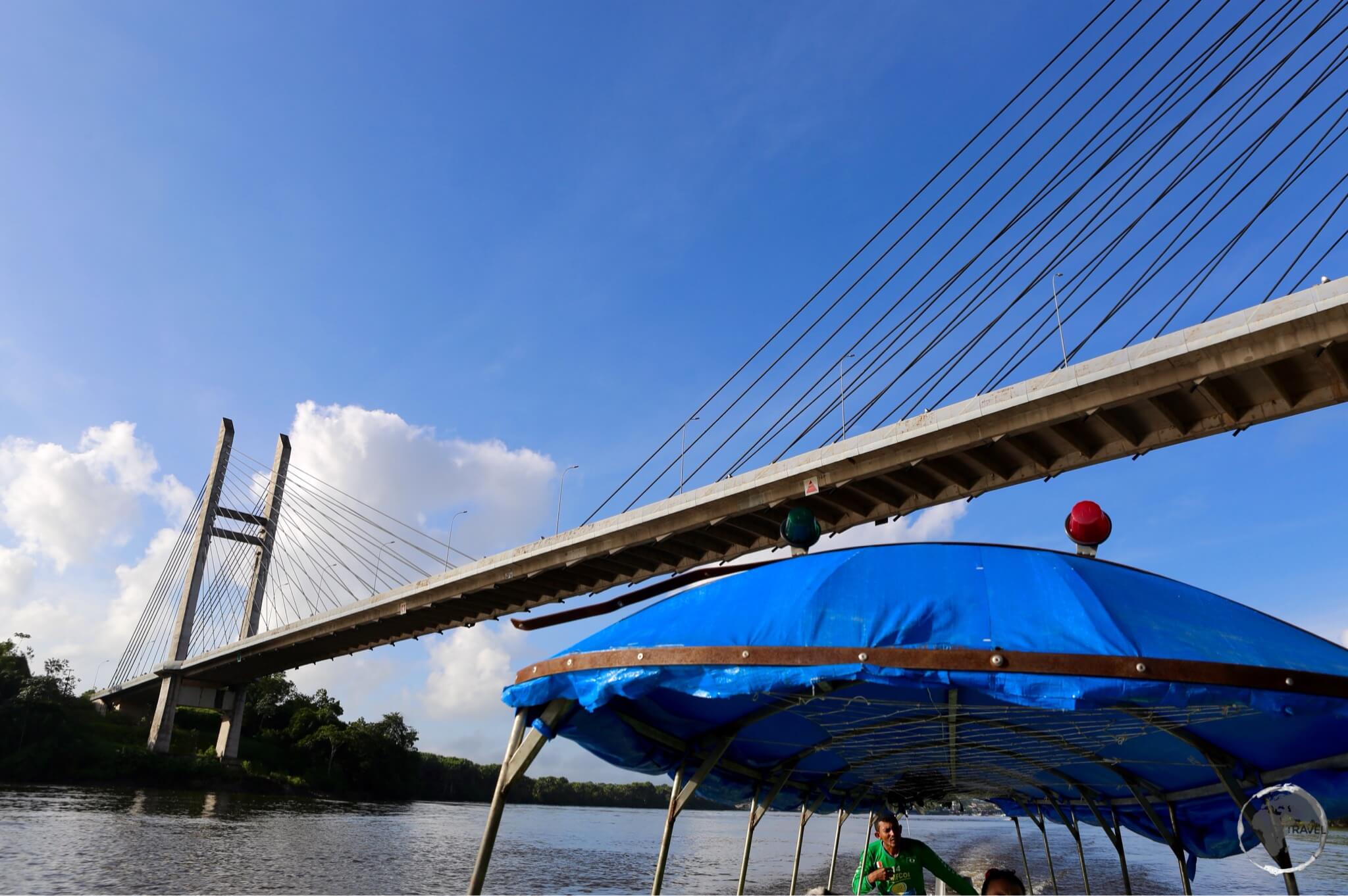 The newly-opened Oiapoque bridge connects Brazil and French Guiana.