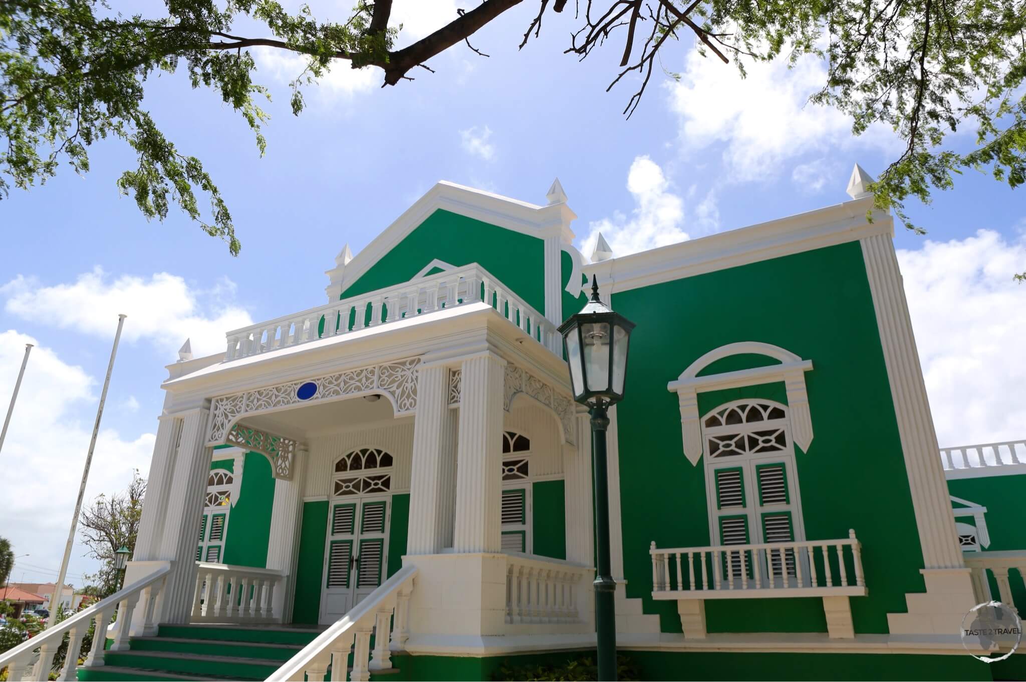 The Dutch-style Town Hall (Stadhuis) in Oranjestad. Stadhuis (Town Hall), Oranjestad, Aruba.