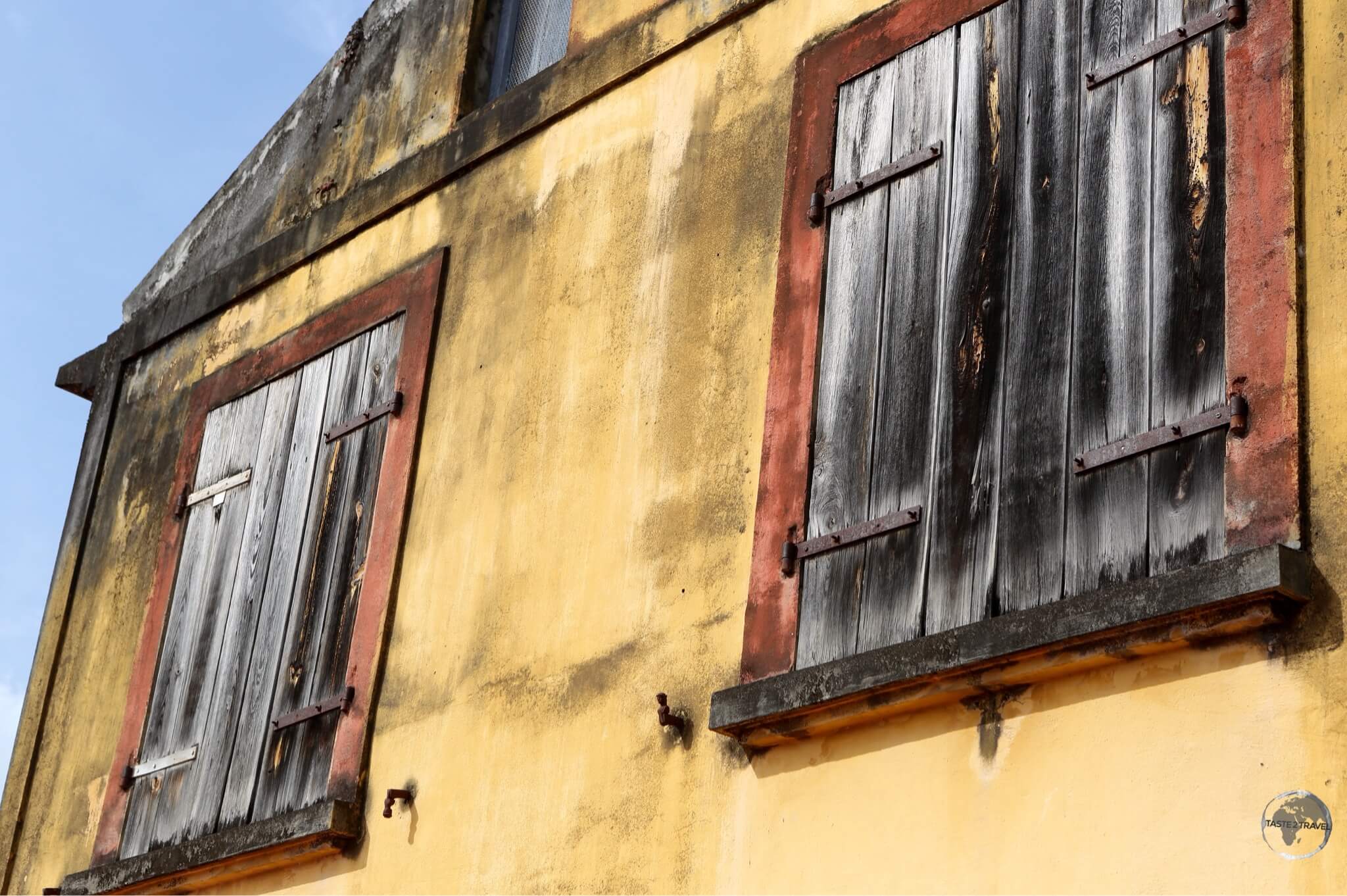 An abandoned building in St. Pierre, the former capital which was destroyed by a volcanic eruption.