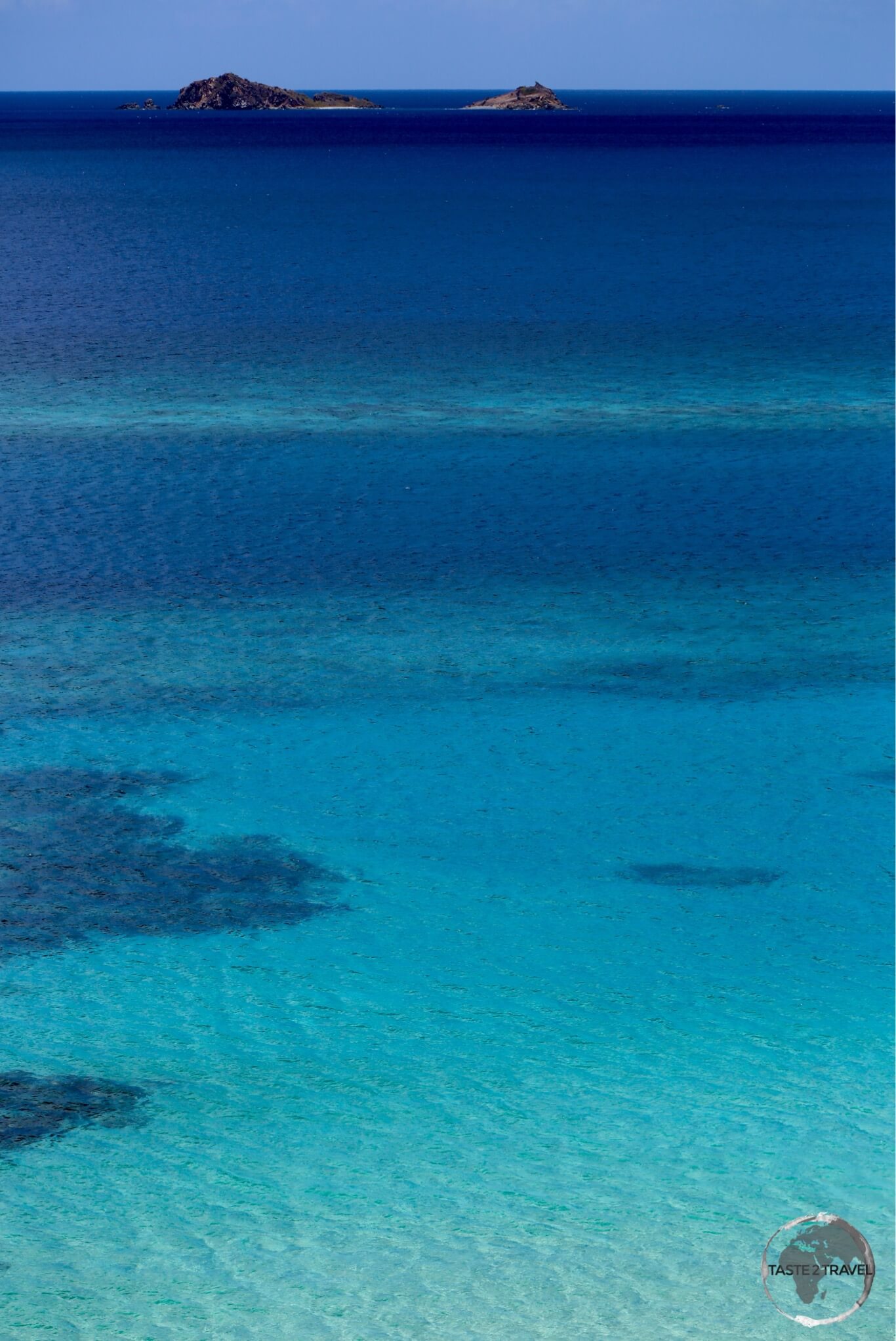 Virgin Gorda Island is surrounded by the turquoise waters of the Caribbean sea.