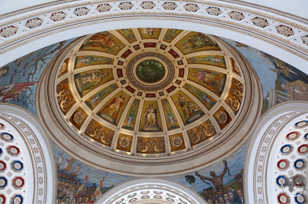 View of the dome inside the Capitol Building, San Juan.