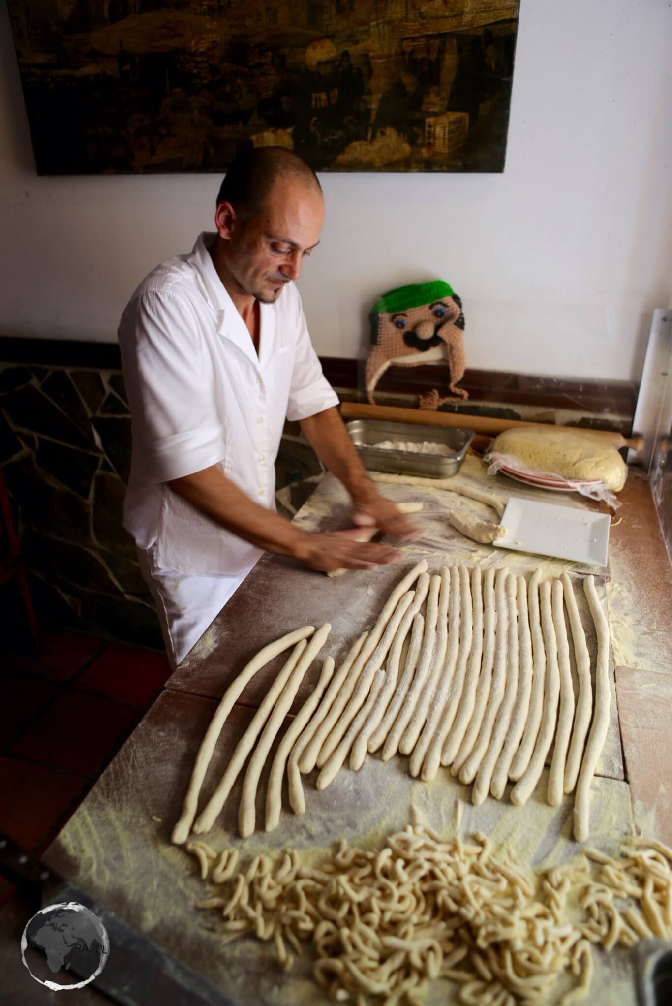 Fresh pasta being prepared in old San Juan.