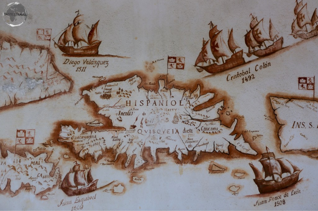 Map of Hispaniola in the Museo de las Casas Reales, Santo Domingo