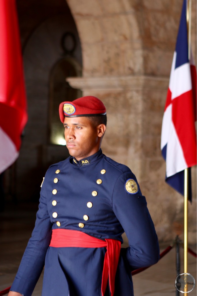 Guard at the National Pantheon in Santo Domingo.