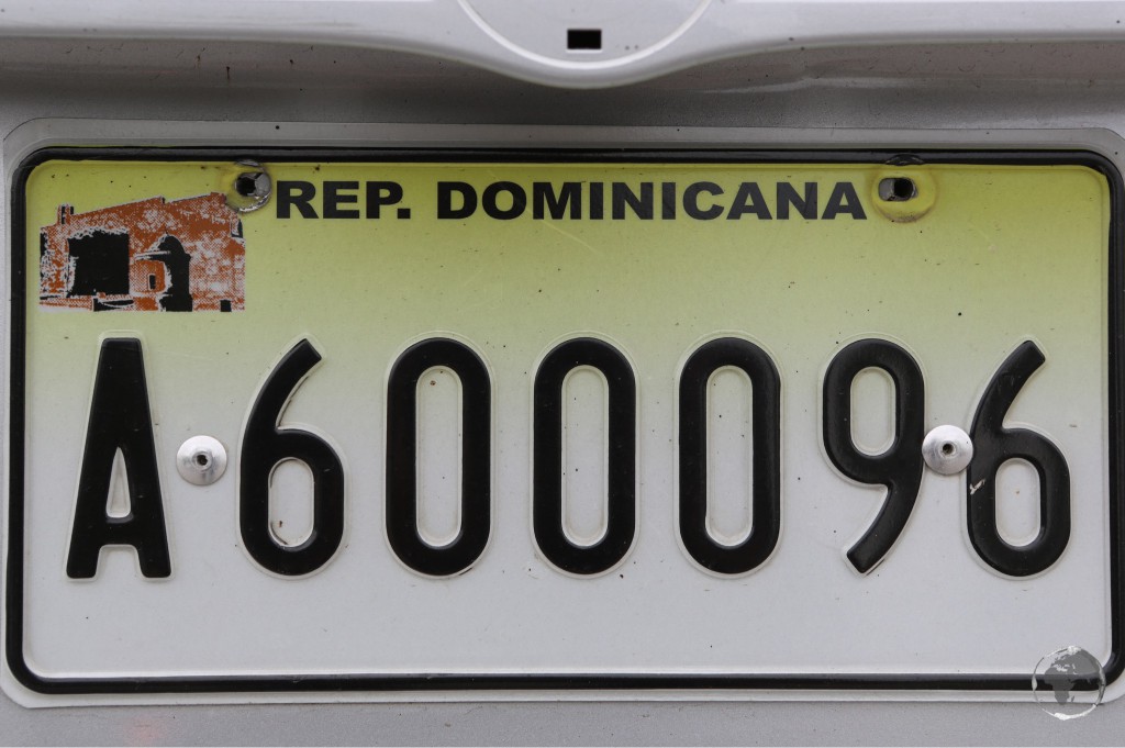 The license plate on my rental car in DR.