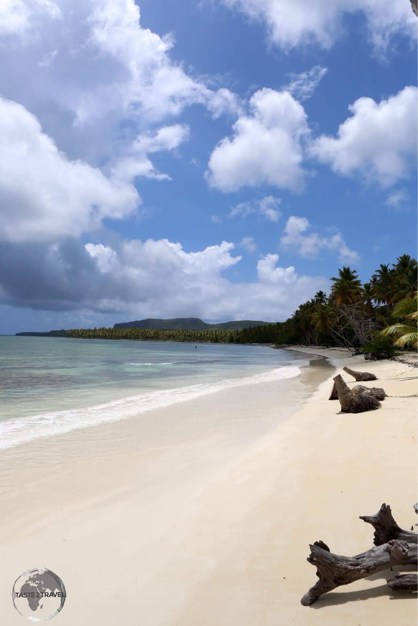The beautiful beach at Las Terrenas, which is free of the tourist hordes found at Punta Cana.