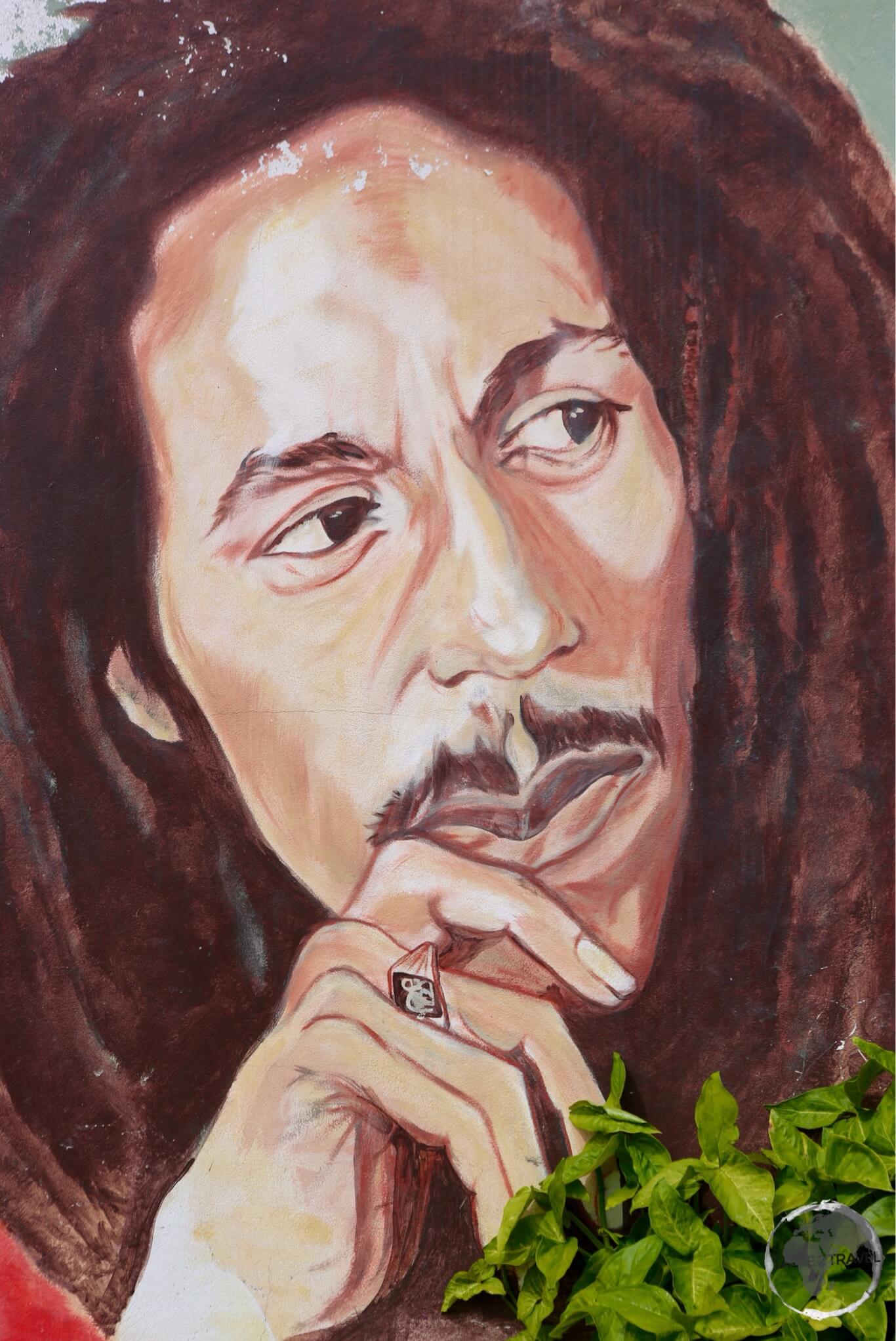 Bob Marley tribute at the Bob Marley museum in Kingston.