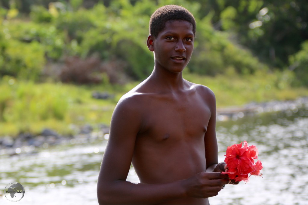 Jamaican boy on the Rio Grande.