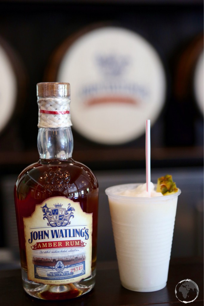 Pina Colada sampler at John Waitlings rum distillery.