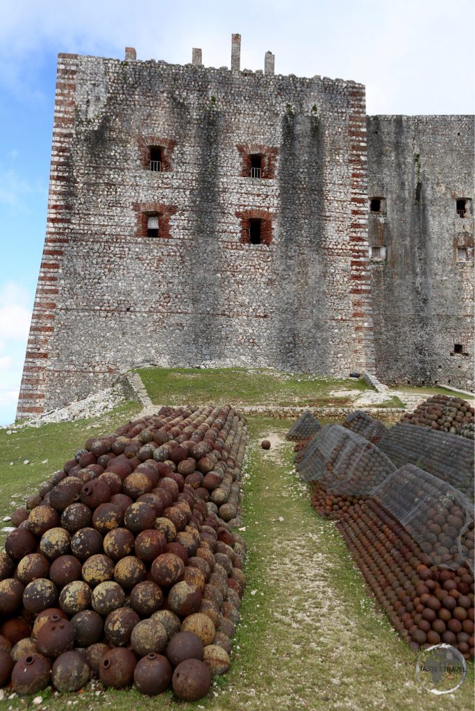 Rusty cannon balls outside the Citadelle Laferrière, near Milot.