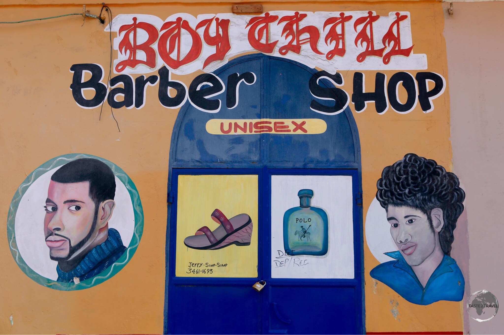 A barber shop in the old town of Cap-Haïtien.