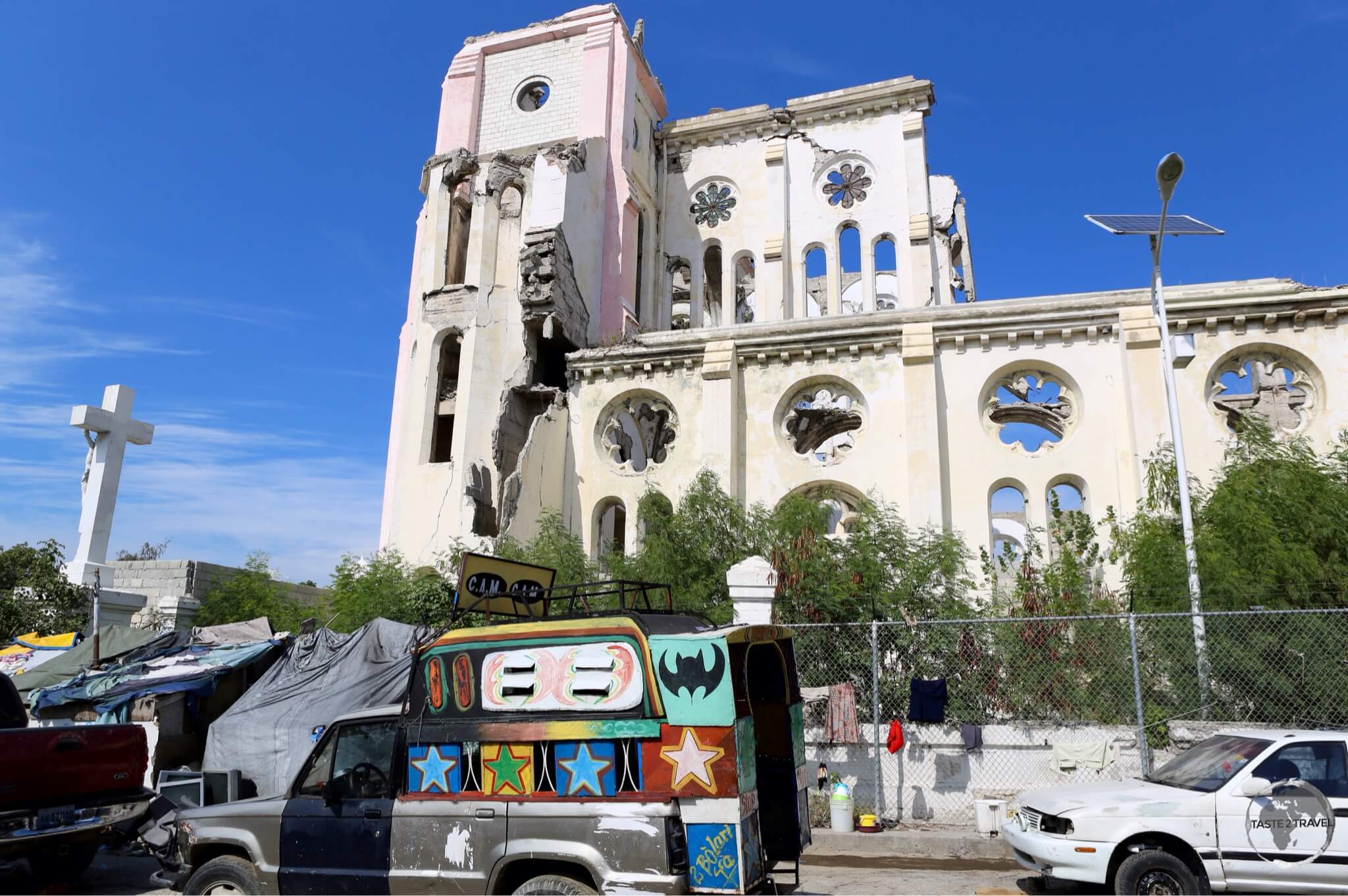 The ruined 'Cathedral of Our Lady of the Assumption' in Port-au-Prince.