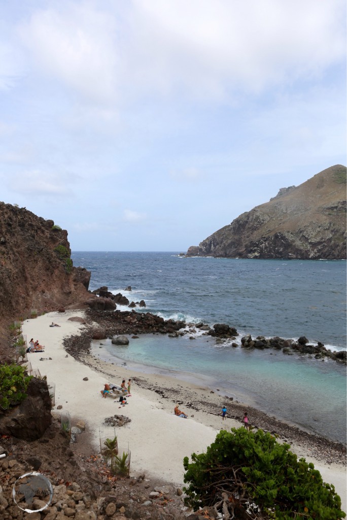 The only beach on Saba is man-made.