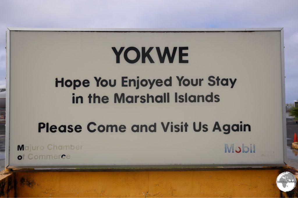 Arrival at Majuro airport.