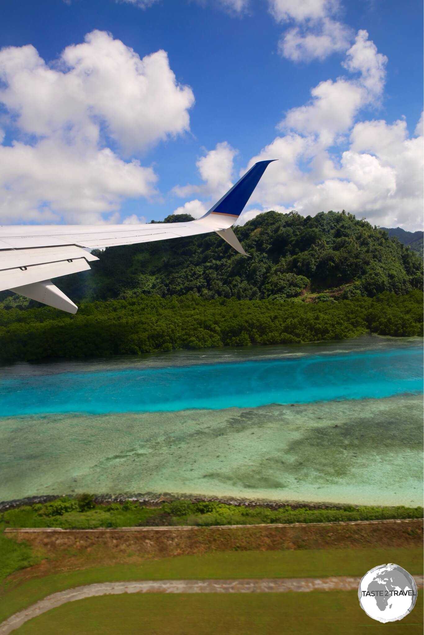 Departing Kosrae on United Airlines "Island Hopper" UA154.
