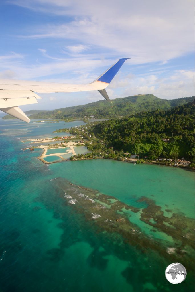 UA154 departing from Chuuk.