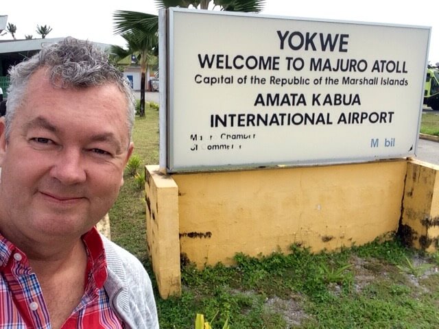 Arrival at Majuro airport.
