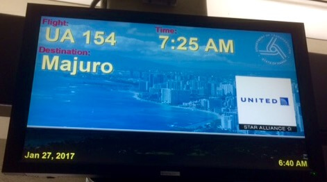 Departing Honolulu for the Marshall Islands.