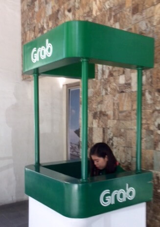 Grab Taxi Service Desk at NAIA.