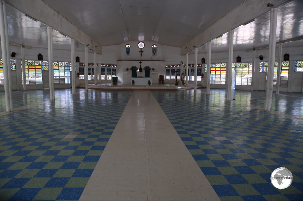 Interior of St. Paul’s church on Betio Island.