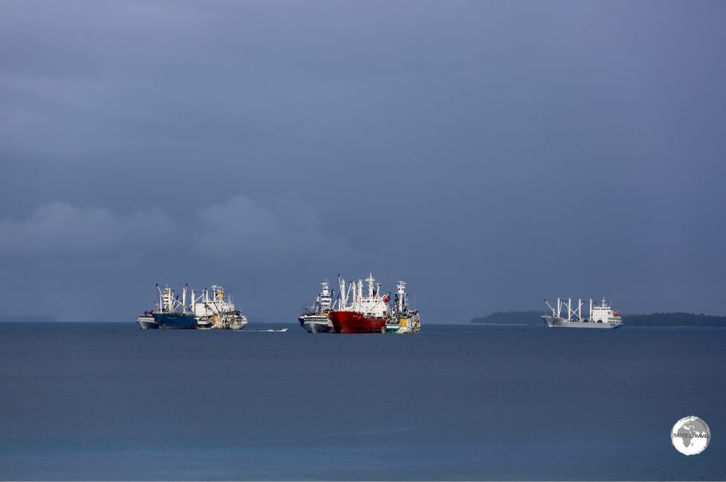 Stormy skies over Majuro as seen from my balcony at the Marshall Islands Resort.