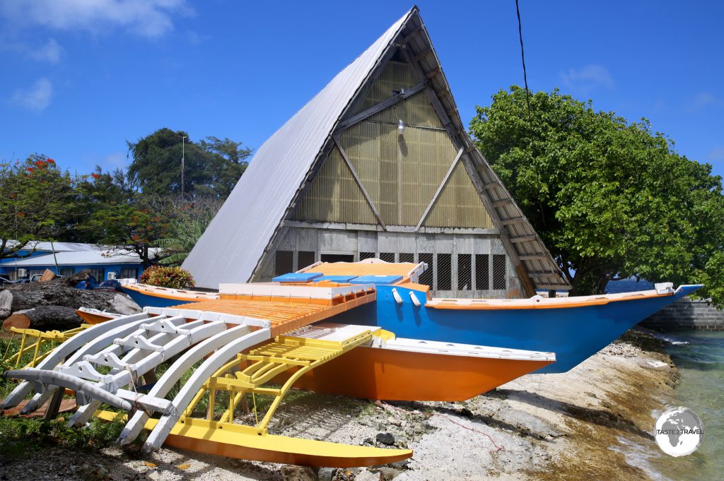 Traditional Boat Building workshop in Majuro.