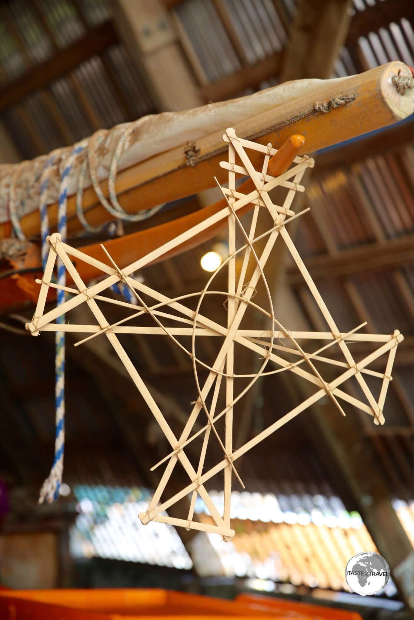 A 'Stick chart' in Majuro. These were used in ancient times for navigational purposes.