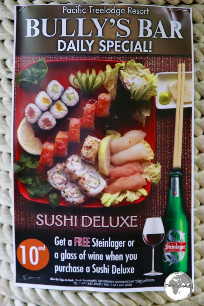 The awesome Sushi Deluxe special at Bully's.