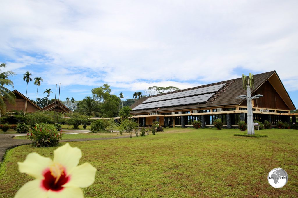 Government buildings in sleepy Palikir.