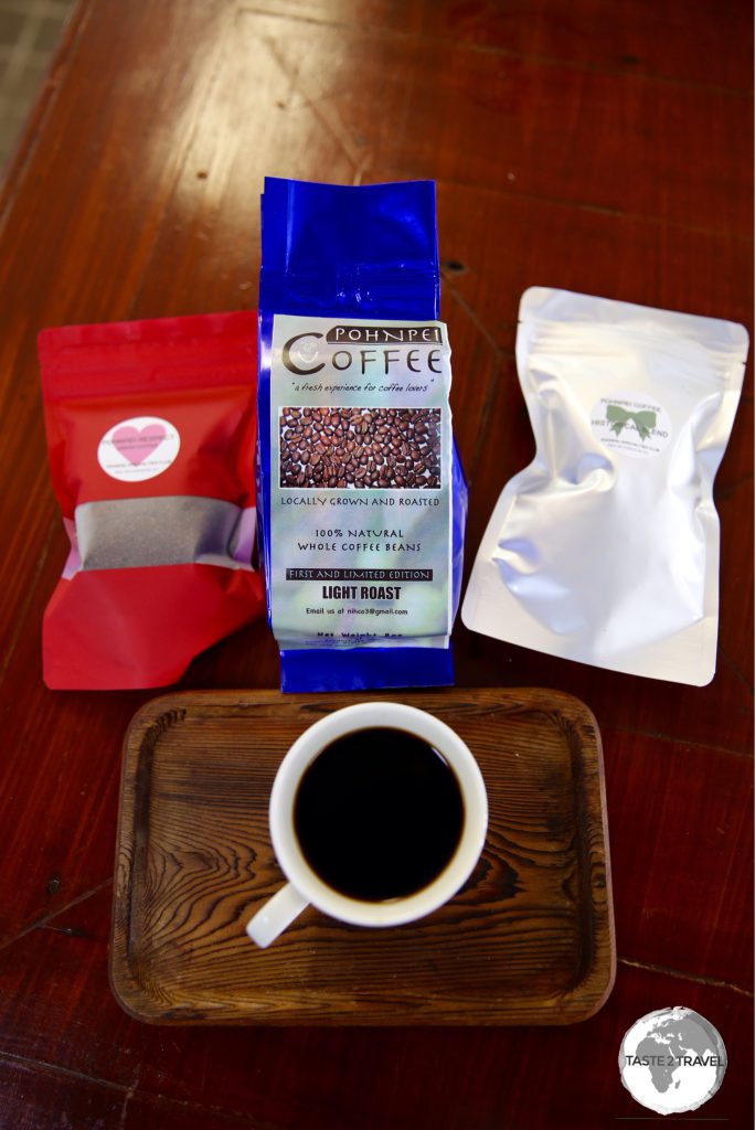 The delicious organic Pohnpei coffee available at Sei.