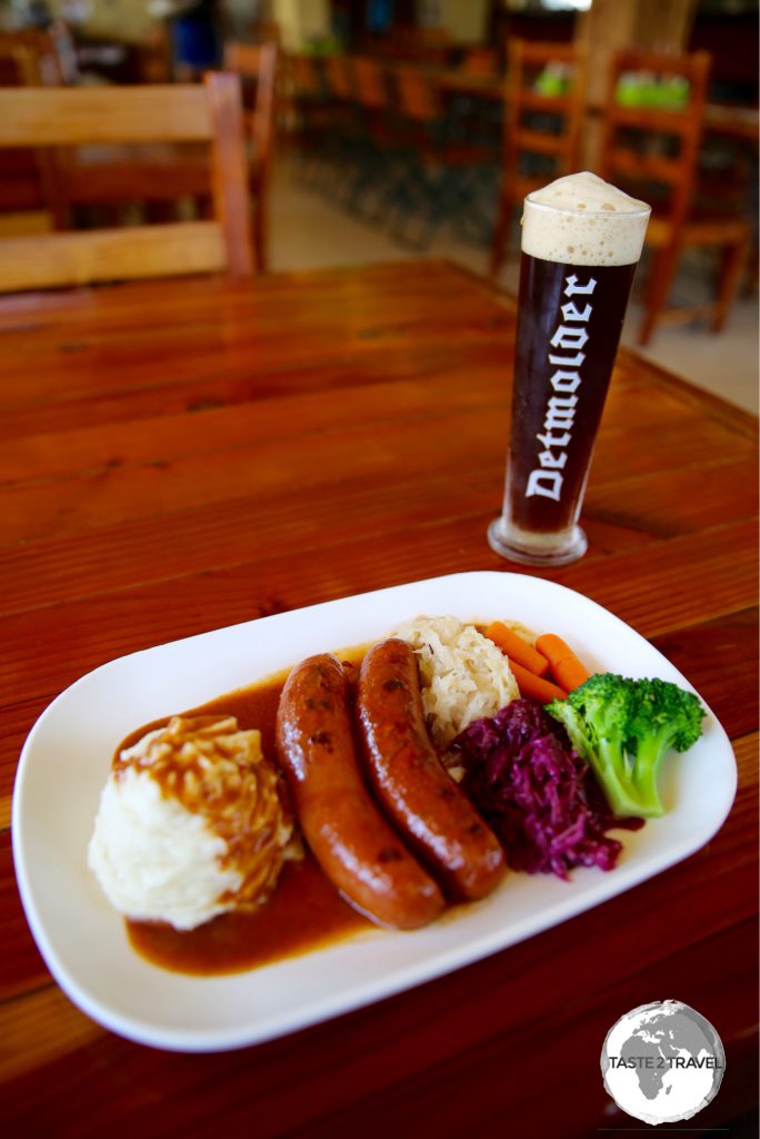 A delicious (lekker) lunch at McKraut’s German restaurant in Inarajan.