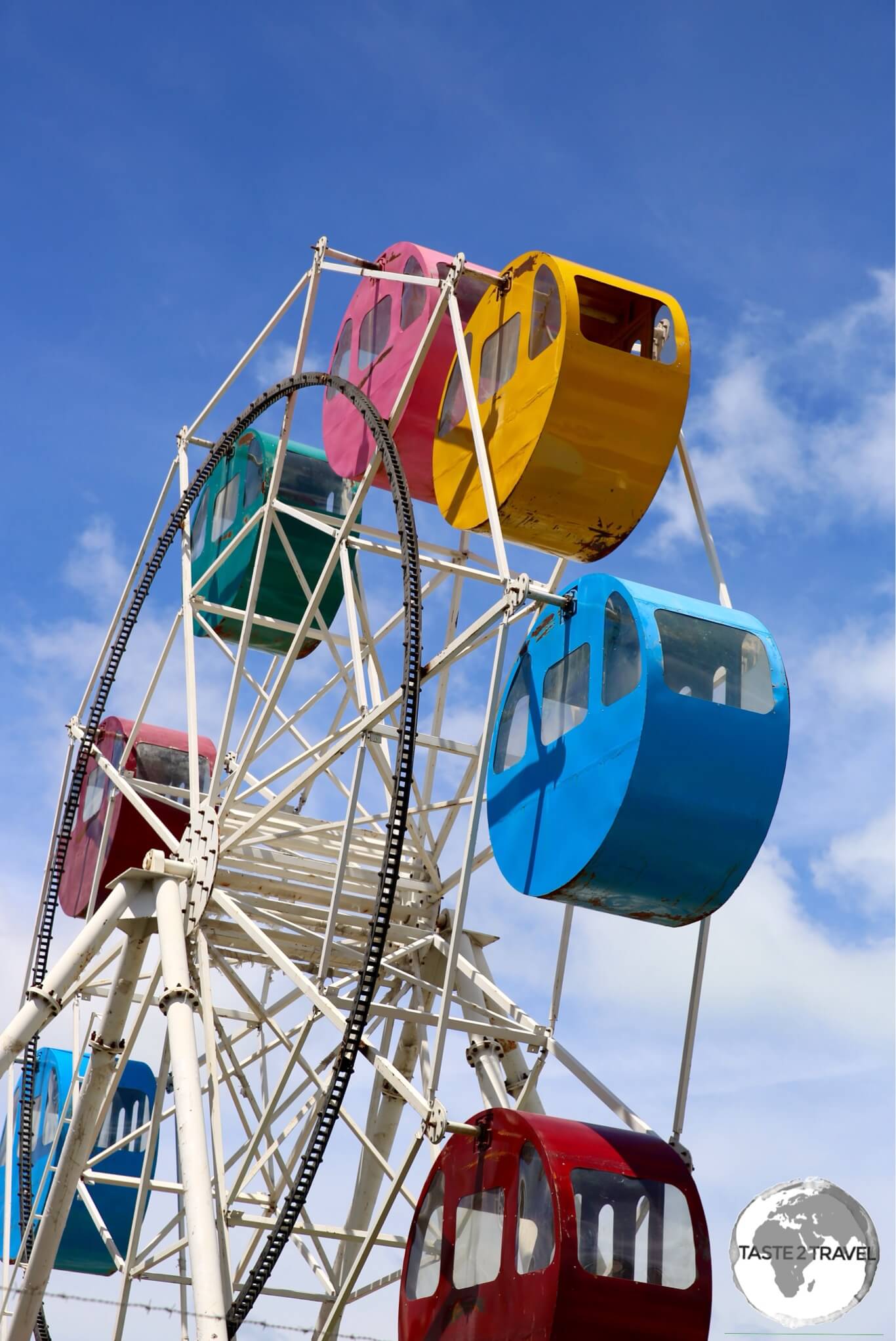A colourful Ferris Wheel at Bonriki.