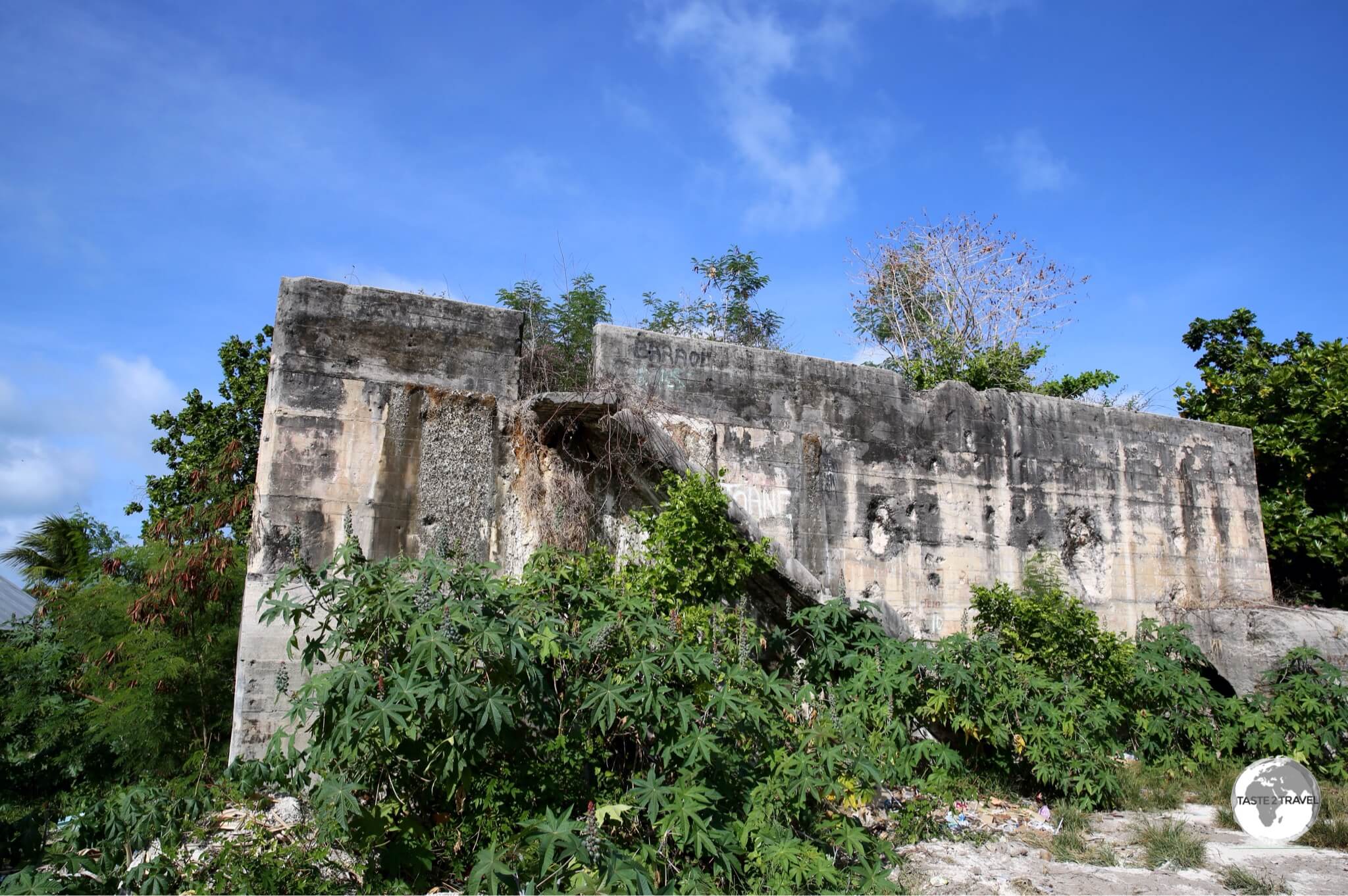 A WWII-era Japanese Bunker on Betio island.