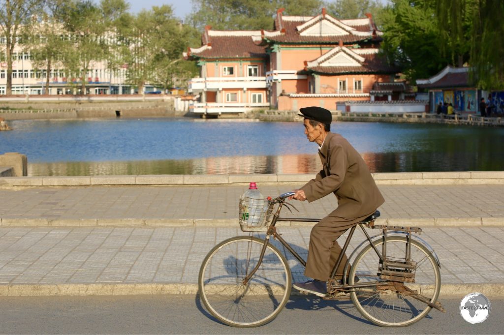 Cyclist in Sariwon.