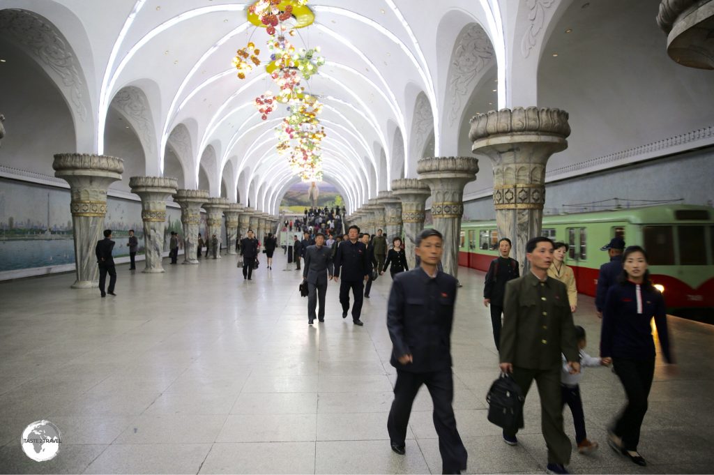 The platform of Yonggwang Station.