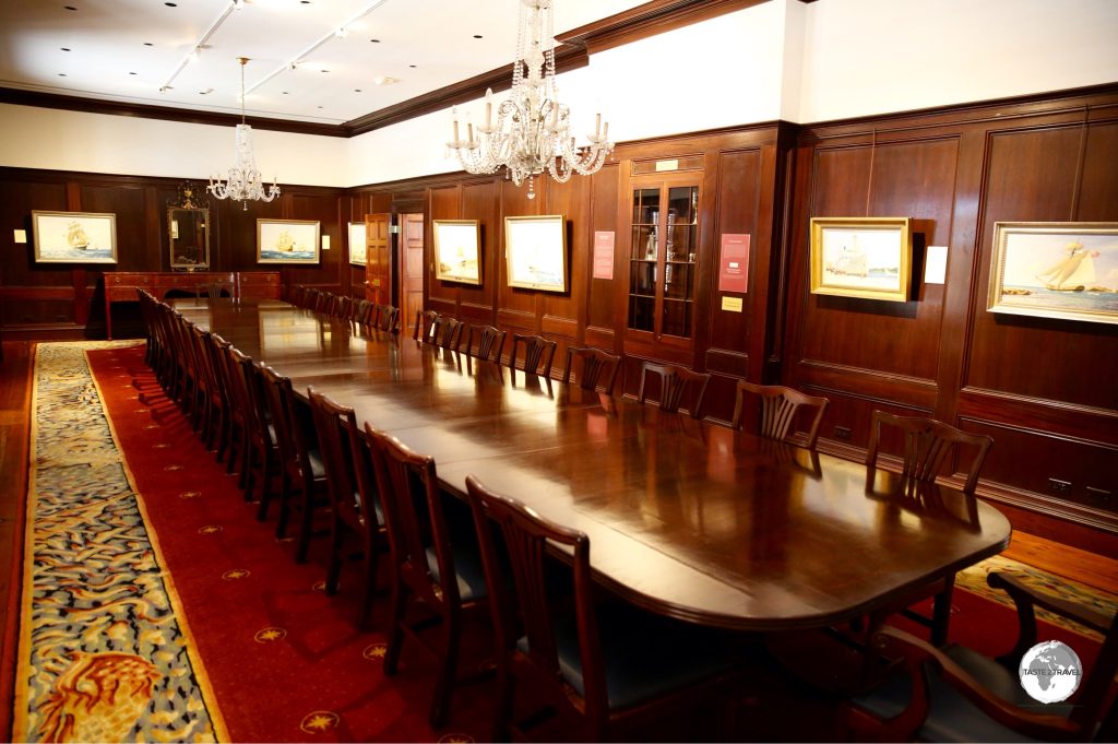 The interior of the Old Commissioner's House at the National Museum of Bermuda