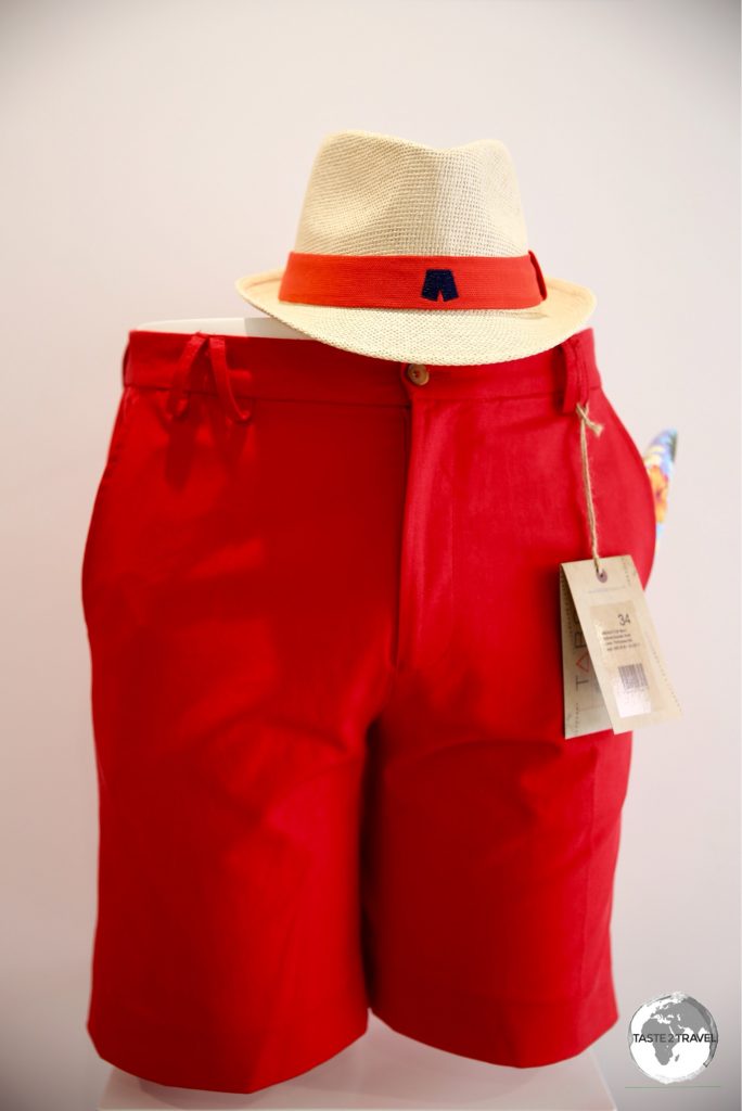 'Bermuda Red' Bermuda shorts are popular with the locals.