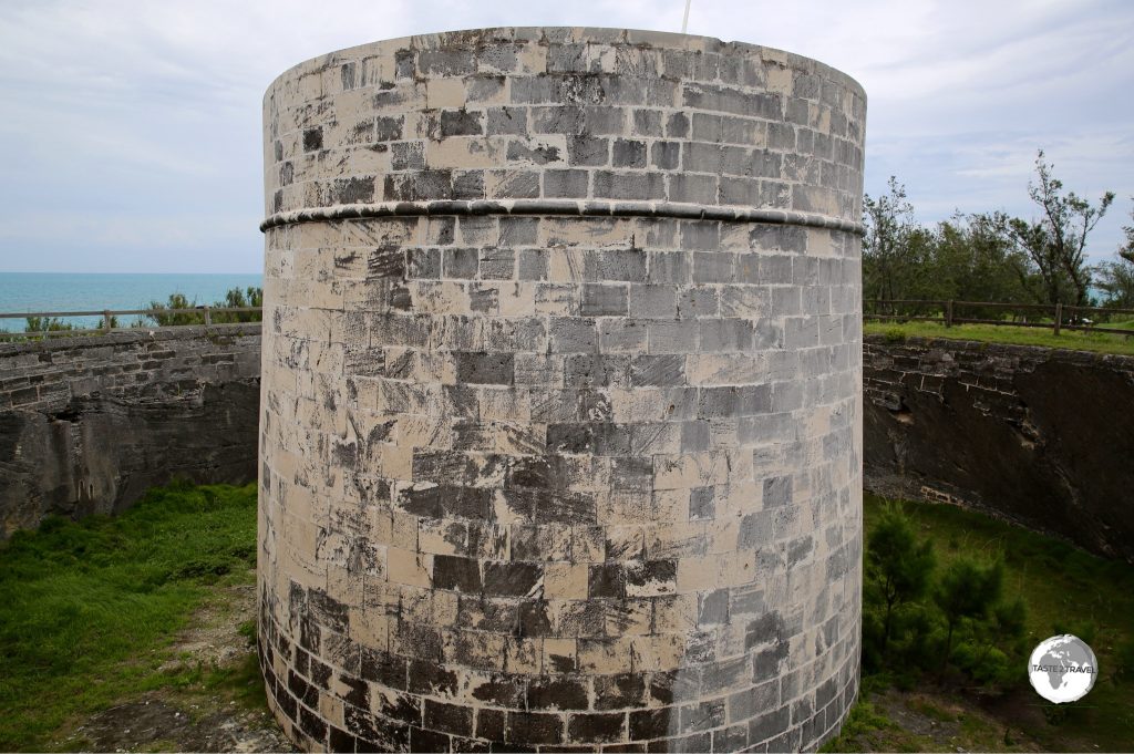 Martello Tower in St. Georges parish, part of line of defensive forts built by the British.