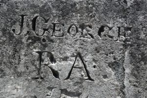 Colonial-era graffiti in Nassau.