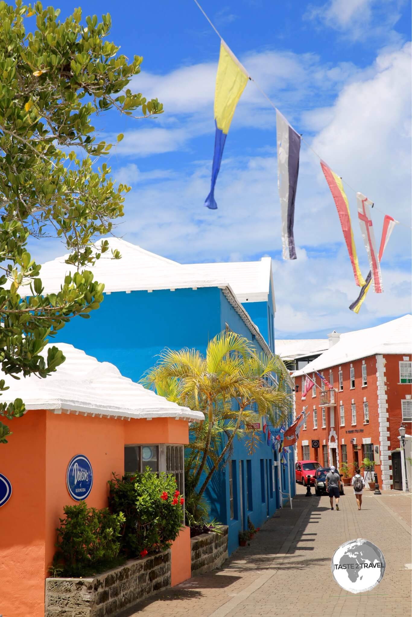 The colourful, calm, traffic-free, streets of St. Georges are a pleasure to explore.