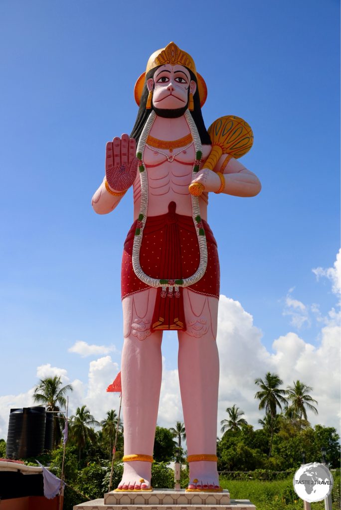 Located on Leguan island, the 52-feet statue of Lord Hanuman is the largest such statue in Guyana.