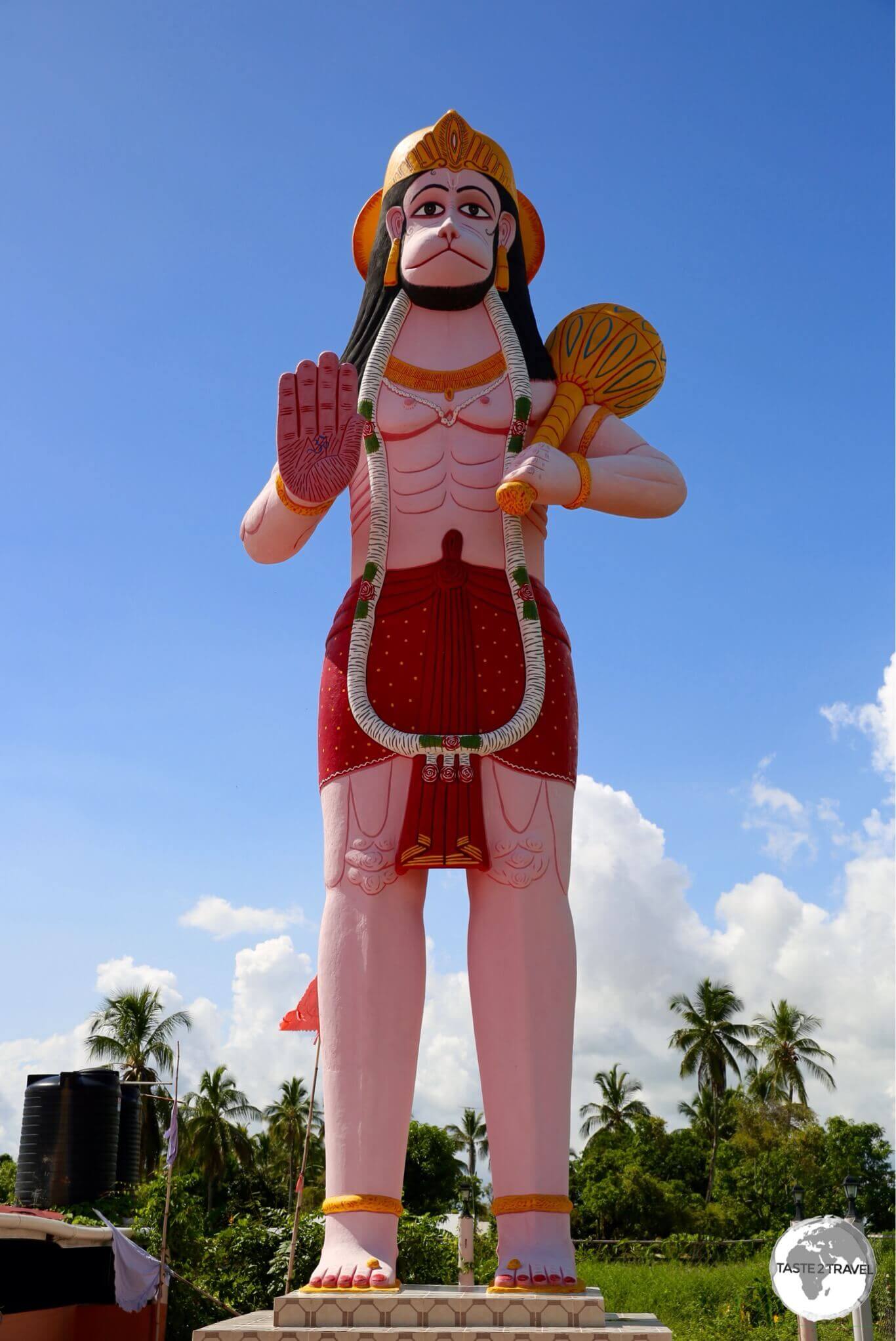 The 52-feet statue of Lord Hanuman on Leguan Island is the largest such statue in Guyana.