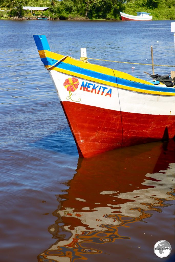 Boat docked in Charity.