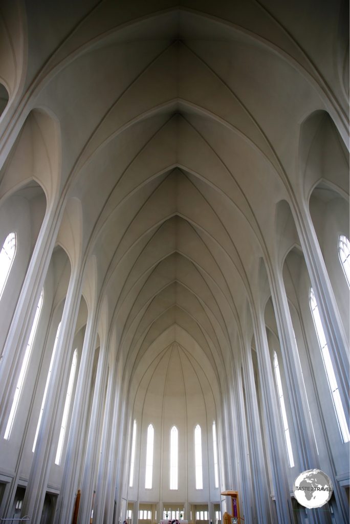 Interior of Hallgrímskirkja.
